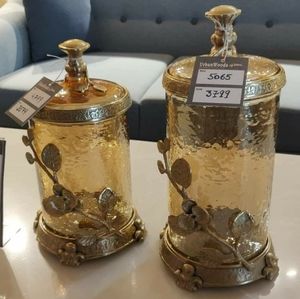 Hammered Glass Jars (Single)